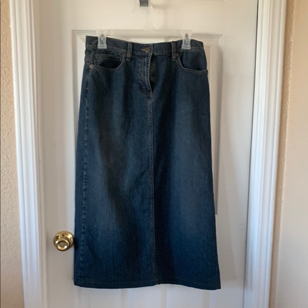 LOFT Classic Blue Denim Skirt